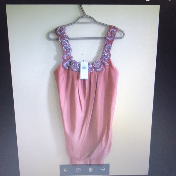 SOLD BCBG Maxazria Silk Bubble Embroidered Dress - Picture 4 of 8